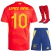 Conjunto de camisa de campo para niños de España de Yamal 2024/25 - Roja