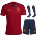Conjunto Camiseta España Mundial 2022 Primera Equipación Niño - Rojo