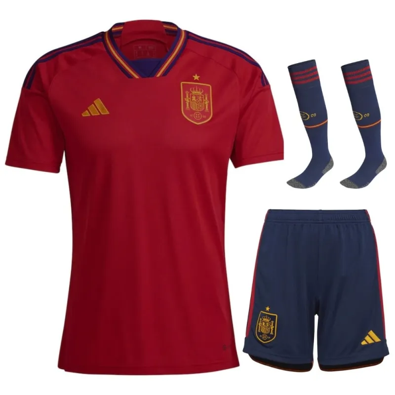 Conjunto Camiseta España Mundial 2022 Primera Equipación Niño - Rojo