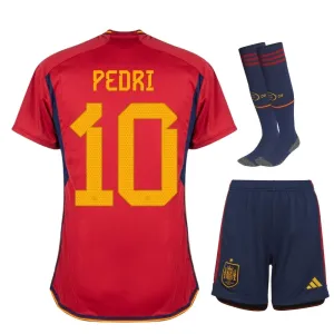 Pedri's Spanisches Heim-Kinder-Trikot 2023/24 - Rot