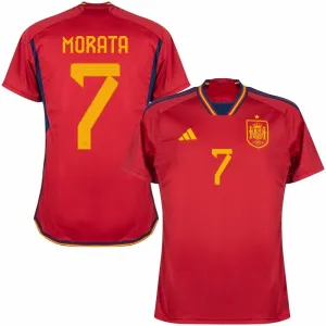 Morata's Spanisches Heimtrikot für die FIFA Weltmeisterschaft 2022 - Rot