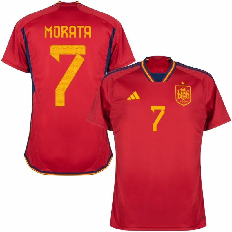 Morata's Spanisches Heimtrikot für die FIFA Weltmeisterschaft 2022 - Rot
