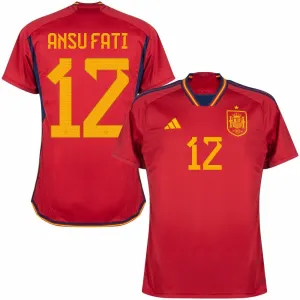 Ansu Fati's spanisches Heimtrikot für die FIFA-Weltmeisterschaft 2022 - Rot