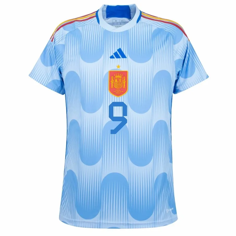 Gavi. Spanisches Auswärtstri-kot für die FIFA Weltmeisterschaft 2022 - Blau