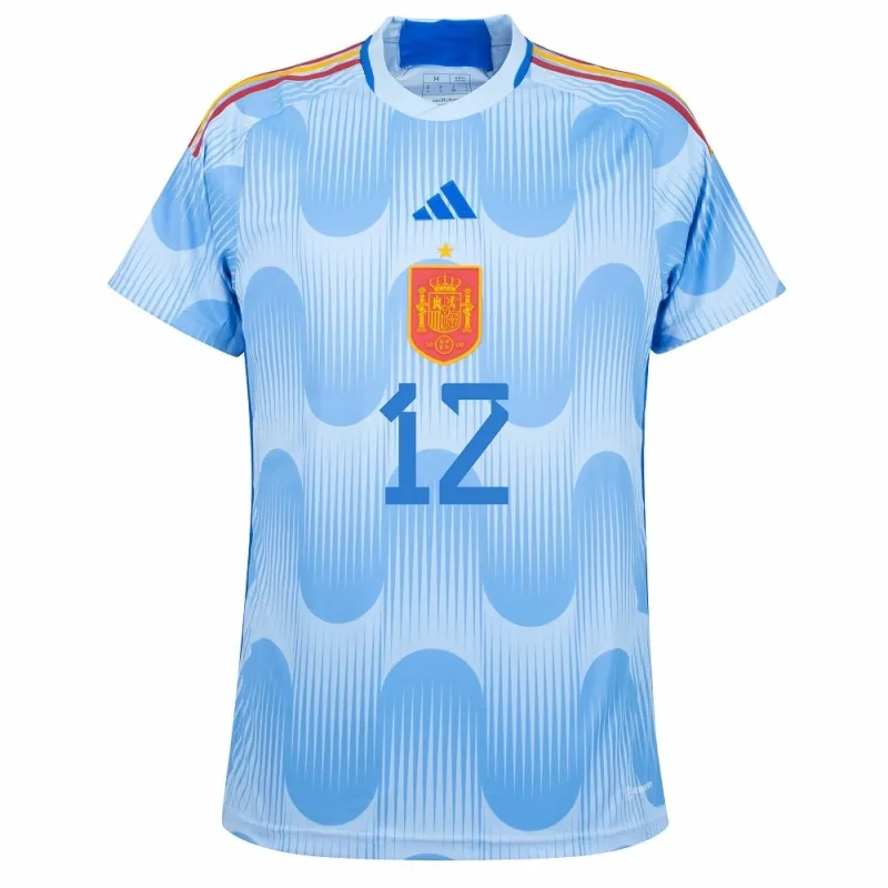 Ansu Fati. Spanisches Auswärtstri-kot für die FIFA Weltmeisterschaft 2022 - Blau