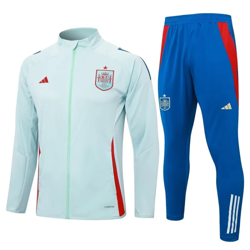 Veste de sport + pantalons de l'Espagne 2024/25 - blanc