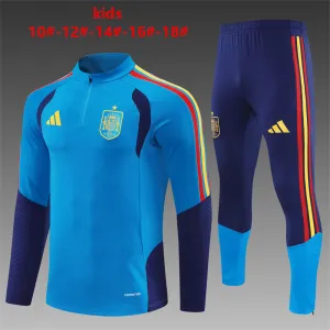 Spanien 2026/27 Kinder Sportanzug blau