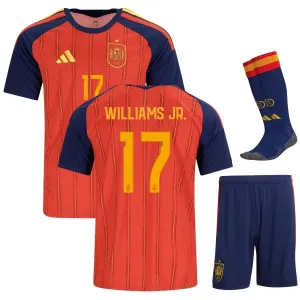 Conjunto Local Infantil España WILLIAMS JR 2026/27 - Rojo