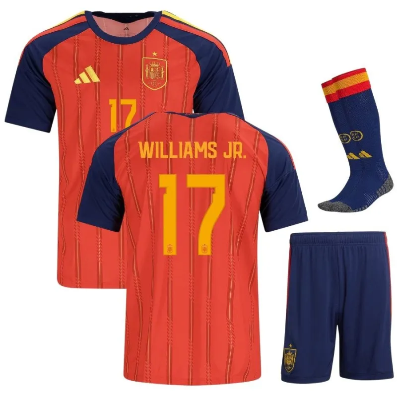 Conjunto Local Infantil España WILLIAMS JR 2026/27 - Rojo