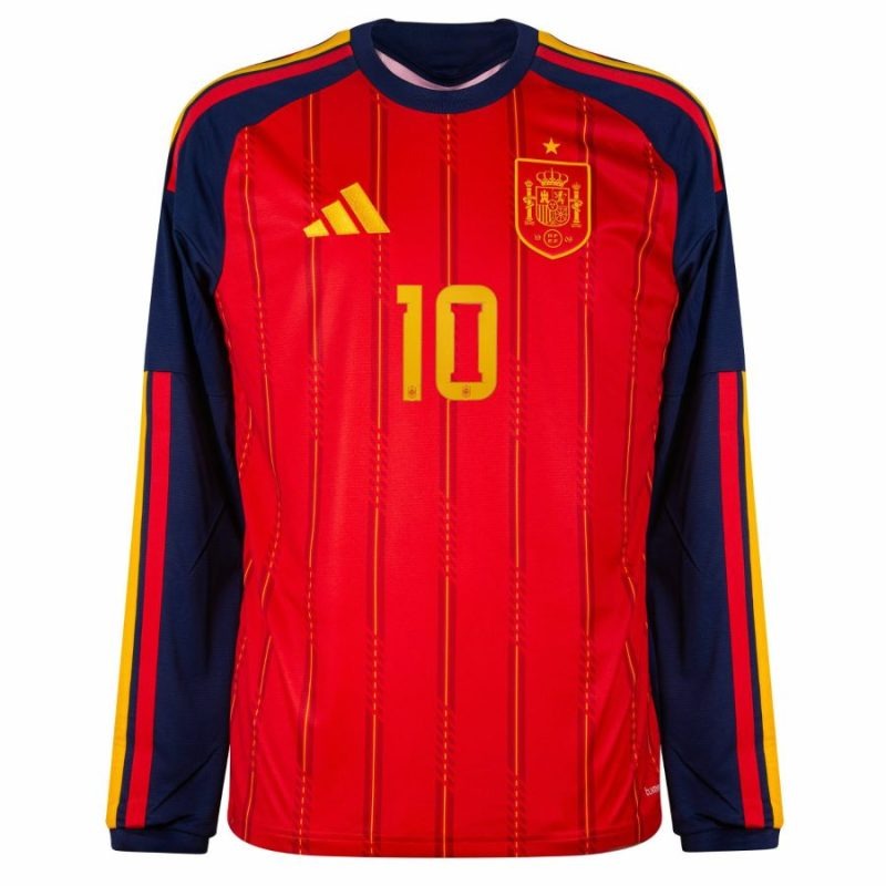 Maillot domicile manches longues Espagne LAMINE YAMAL 2026/27 - Rouge