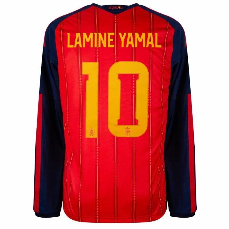 Maillot domicile manches longues Espagne LAMINE YAMAL 2026/27 - Rouge