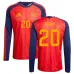 Maglia casalinga maniche lunghe Spagna PEDRI 2026/27 - Rossa