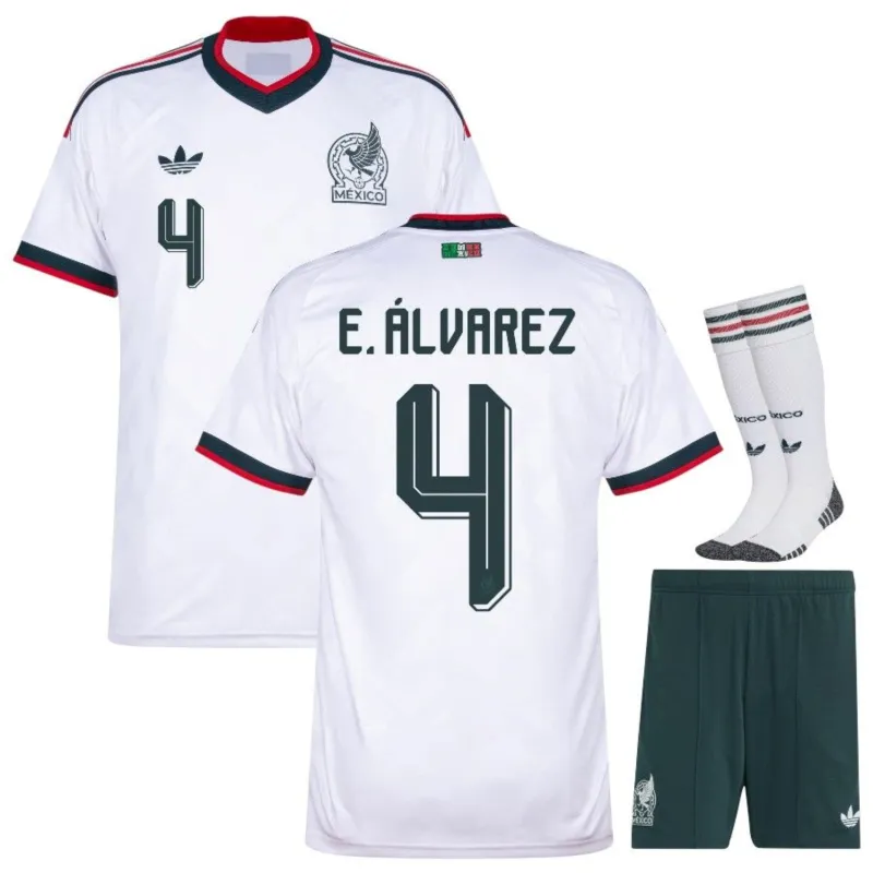 Mexico E. ALVAREZ 2026/27 Away Kids Kit White