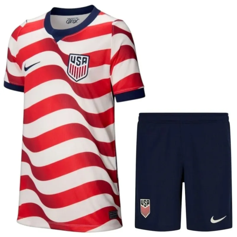 USA 2026/27 Kit Enfant Domicile Rouge Blanc