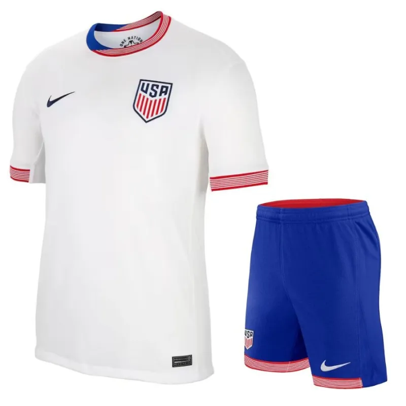 L'ensemble de maillots domicile 2024/25 pour enfants de l'équipe des États-Unis, blanc