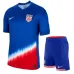 The US team's 2024/25 children's away jersey set, blue