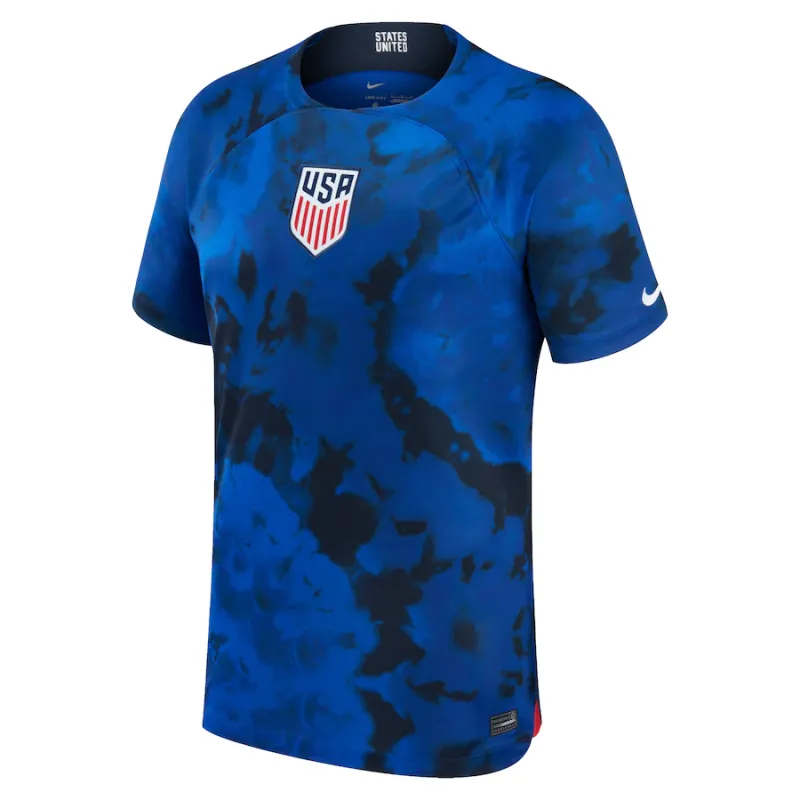 The US team's 2022 World Cup away jersey, blue