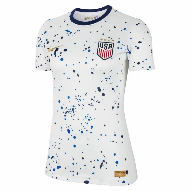 Das Heimtrikot 2023/24 für Frauen der US-Mannschaft, Fanversion, weiß