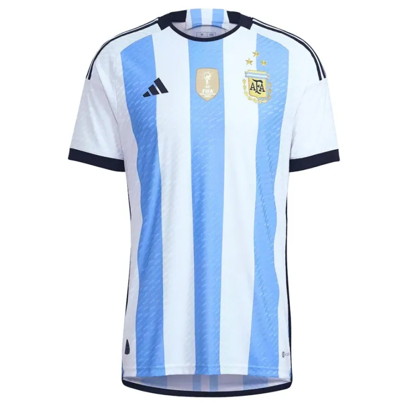 Maillot de match de l'Argentine pour la Coupe du monde 2022 avec 3 étoiles (Bleu ciel)