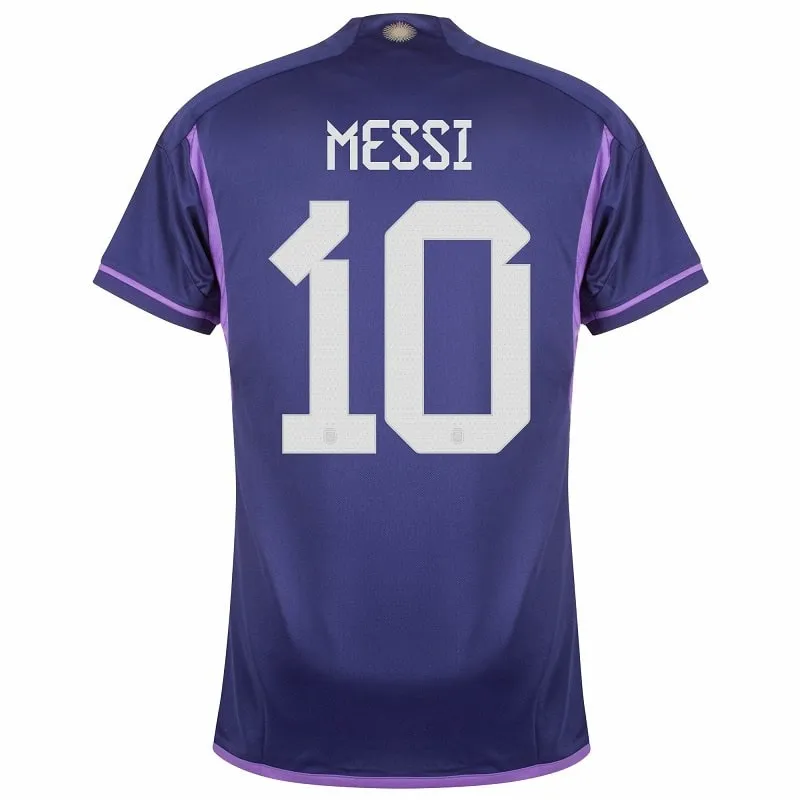Messi, Maglia di trasferta dell'Argentina 2022/23 a 3 stelle (Viola)