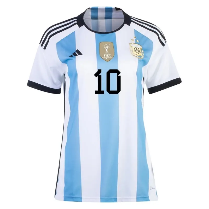 Messi, Maglia femminile dell'Argentina 2022/23 a 3 stelle (Blu celeste)