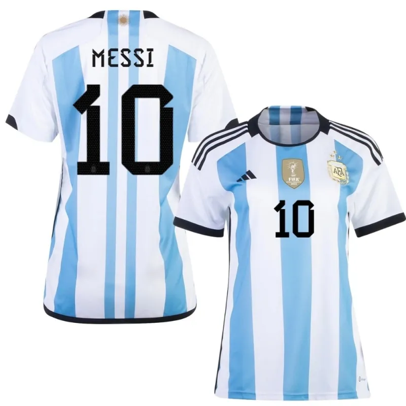 Messi, Maglia femminile dell'Argentina 2022/23 a 3 stelle (Blu celeste)