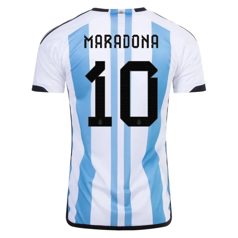 Maradona, Argentina 2022/23 3-Star Home Jersey (Sky Blue)