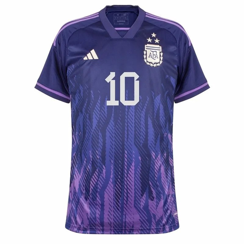 Messi Argentina 2022/23 3 Stelle Trasferta Bambino Set - Viola