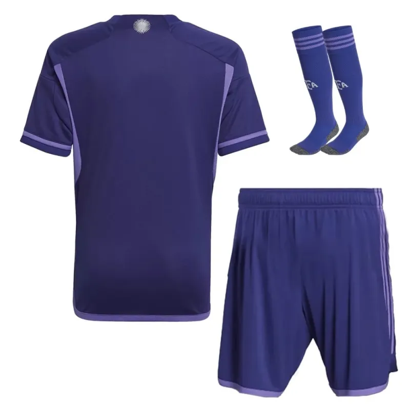 Argentina 2022/23 3 Stars Away Kids Kit - Sky Blue