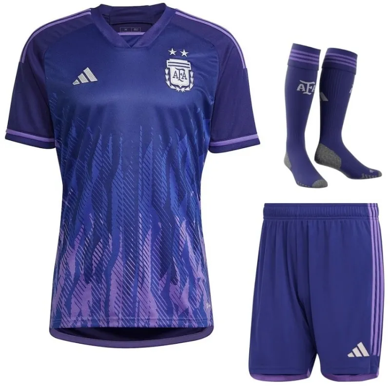 Argentina 2022 World Cup Away Kids Kit - Blue