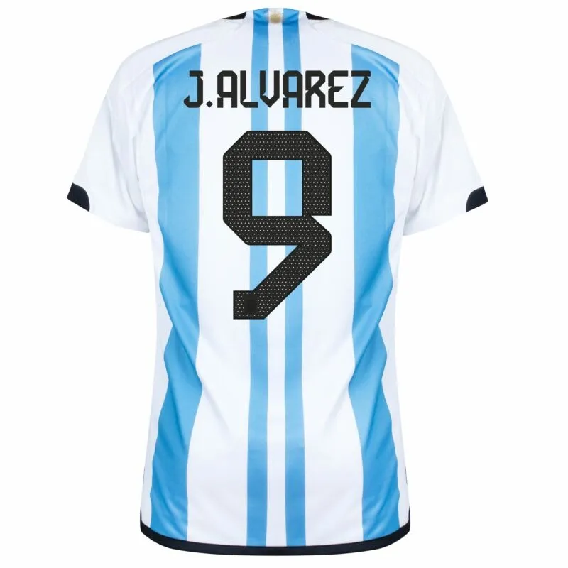 J. ALVAREZ, Argentinien 2022 Weltmeisterschaft Heimtrikot (Himmelblau)