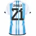 Dybala, Maillot domicile de l'Argentine pour la Coupe du monde 2022 (Bleu ciel)