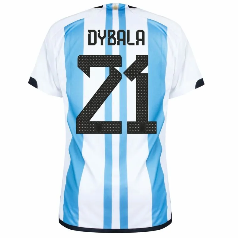 Dybala, Maillot domicile de l'Argentine pour la Coupe du monde 2022 (Bleu ciel)
