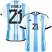 Dybala, Maillot domicile de l'Argentine pour la Coupe du monde 2022 (Bleu ciel)
