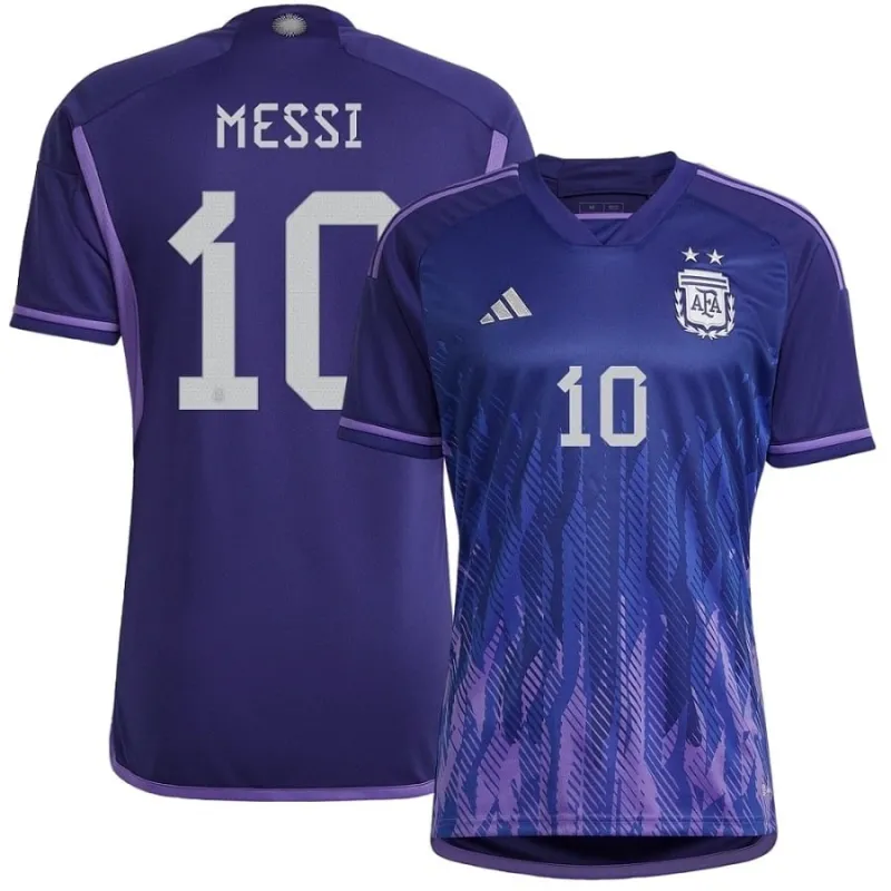 Messi, Maglia di trasferta dell'Argentina per la Coppa del mondo 2022 (Blu)