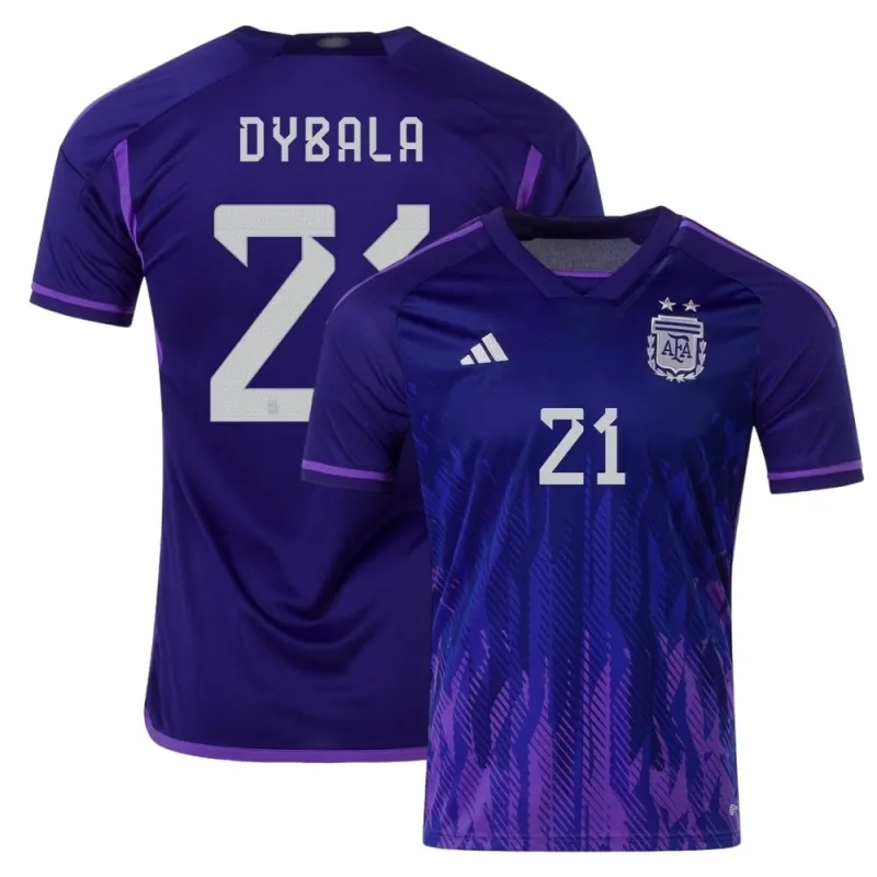 Dybala, Maillot extérieur de l'Argentine pour la Coupe du monde 2022 (Bleu)