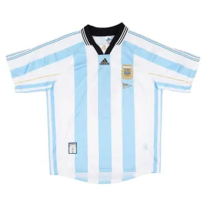 Argentina 1998 Home Jersey (Blue and White)