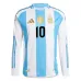 Messi Argentinien 2024/25 Heim Lange Ärmel Replica Trikot - Helle Blau
