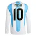 Messi Argentinien 2024/25 Heim Lange Ärmel Replica Trikot - Helle Blau