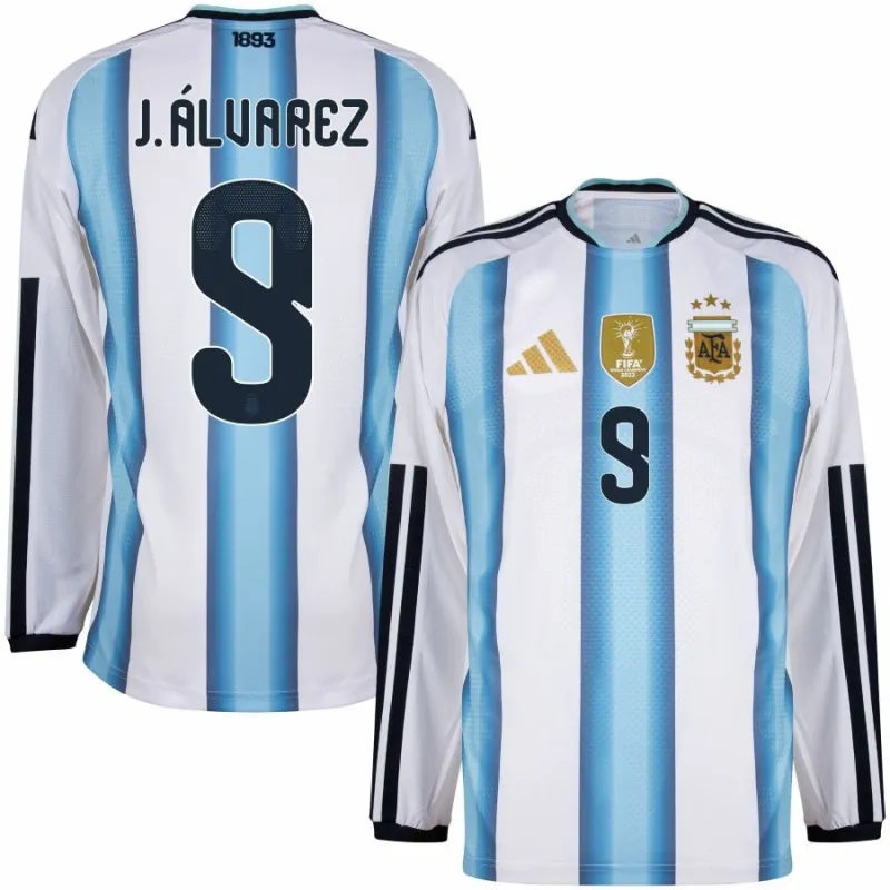 Argentina J.ALVAREZ 2026/27 Home Long Sleeve Jersey - Blue/White