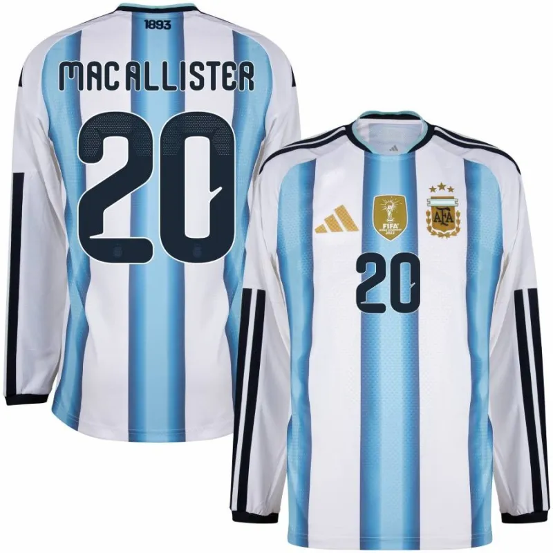 Argentina MAC ALLISTER 2026/27 Home Long Sleeve Jersey - Blue/White
