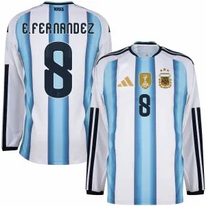 Argentine E.FERNANDEZ 2026/27 Maillot domicile à manches longues - Bleu/Blanc