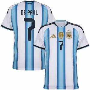 Maillot domicile Argentine DE PAUL 2026/27 - Bleu/Blanc