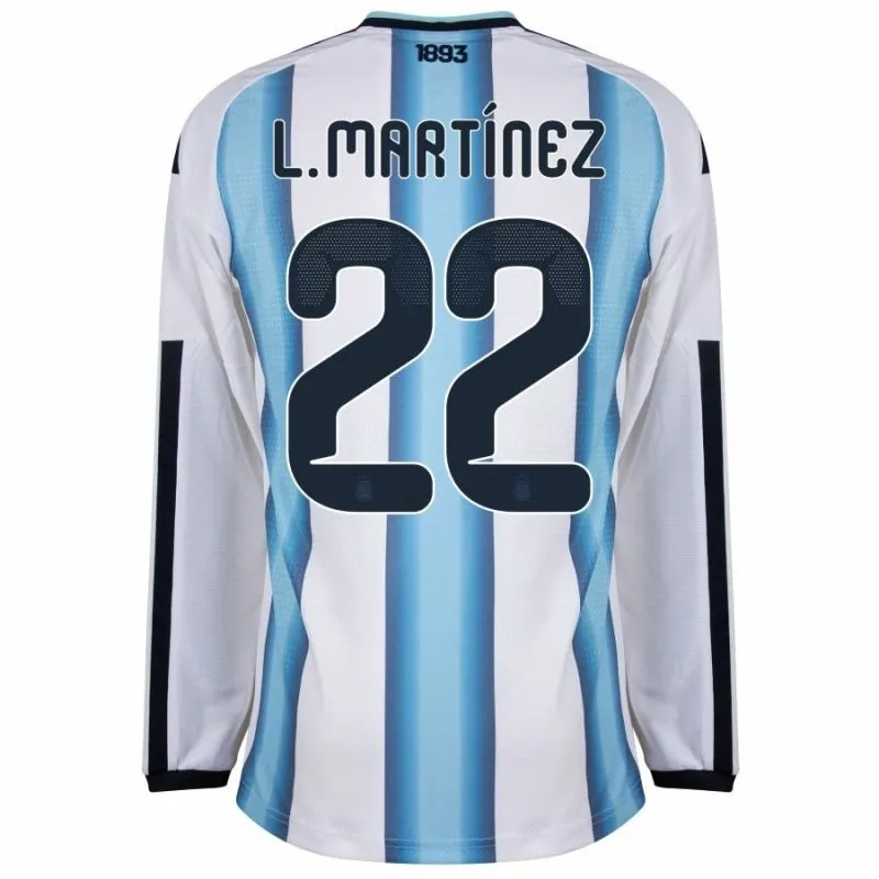 Argentina L.MARTINEZ 2026/27 Home Long Sleeve Jersey - Blue/White