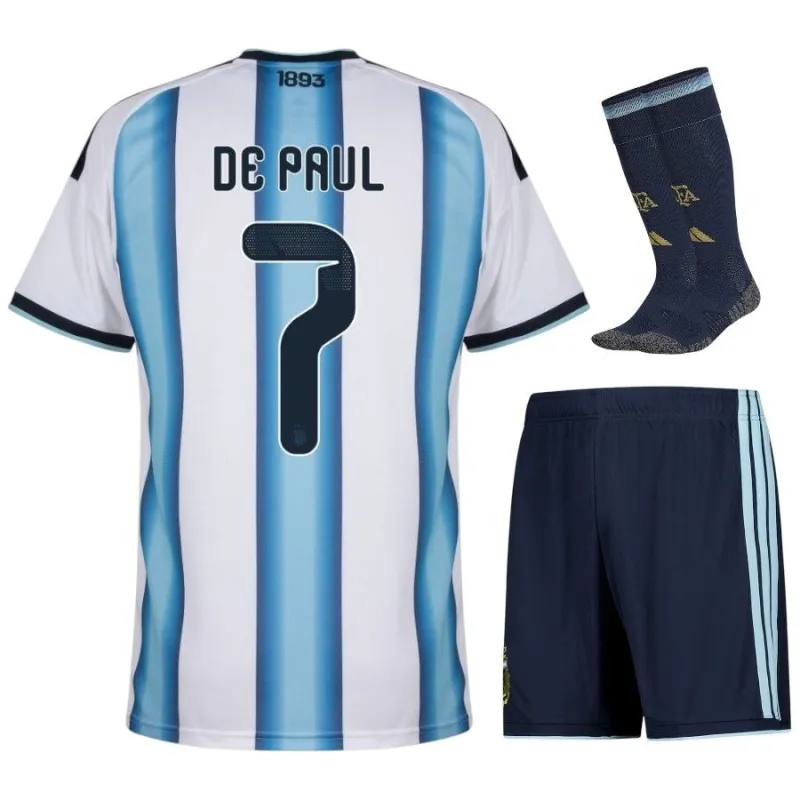 Argentina DE PAUL 2026/27 Home Kids Kit - Blue/White