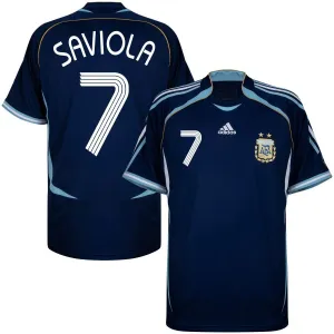 Argentina SAVIOLA 2006 Retro Away Jersey Blue