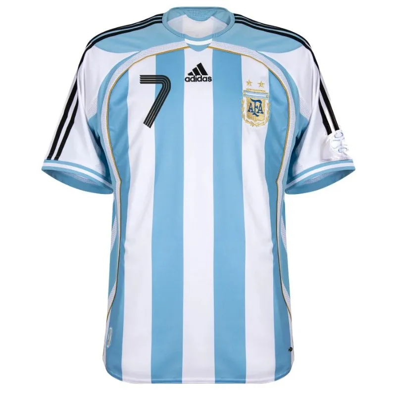 Maglia Home Retro Argentina SAVIOLA 2006 Blu Bianco