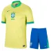 Conjunto de camiseta de casa de Brasil 2024/25 - Versión para niños hinchas (Amarillo)