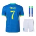 VINI JR Brazil 2024/25 Away Kids Fan Edition Kit - Blue