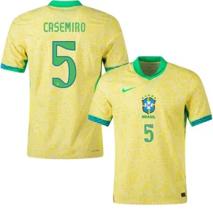 Casemiro, 2024/25 Brazil Home Jersey, Fan Edition, Yellow